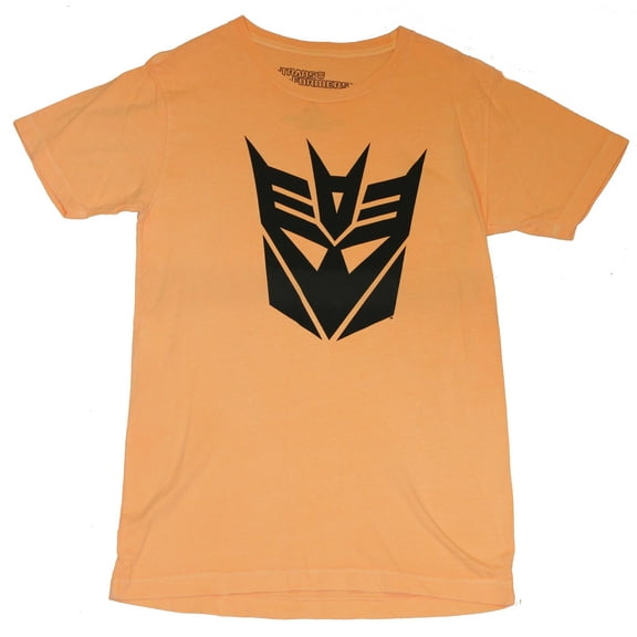 Transformers Mens T-Shirt -  Classic All Black Decepticon Logo Image (Small)