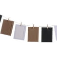 thumbnail image 4 of 30 marcos de fotos de cartón de papel kraft para bricolaje con clips de madera y cuerda, blanco/negro/marrón tres colores y cada color 10 piezas, ideal para decoración del hogar (3" x 4") JFHHH pequeña, 4 of 5