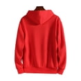 thumbnail image 2 of Innerwin Sweatshirt Hooded Neck Men Outwear Winter Long Sleeve Plain Jacket Red 3XL, 2 of 3