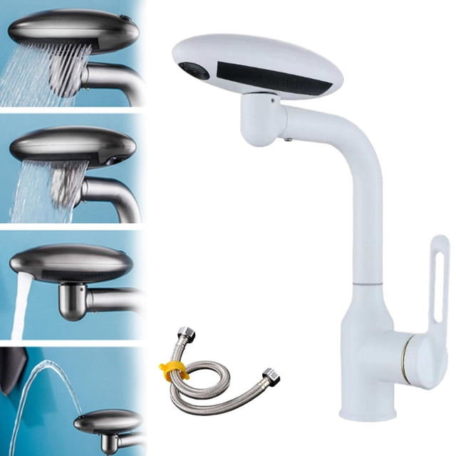Goohae 360° Swivel Sprayer Faucet, Multifunctional Faucet, 4-Mode Rotating Basin Faucet with 360° Swivel, Water-Saving Design, Stainless Steel Construction, Multi-Color