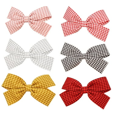 Hair Bow Clips Ribbons 4pcs 4in Hair Bow Barrettes Hair Alligator Clips For Girl Walmart Com