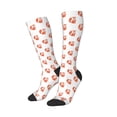 thumbnail image 2 of Balery Orange Fox Printed Novelty Socks Men's Women's Crew Socks Sports Socks Knee High Socks Cotton Socks Quirky and Cool Socks, 2 of 9