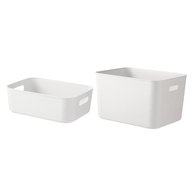 estuche organizador de almacenamiento en casa Armario de cocina de caja organizadora de almacenamiento de plástico para el hogar 2 piezas M + XL Fanmusic estuche organizador de almacenamiento en casa