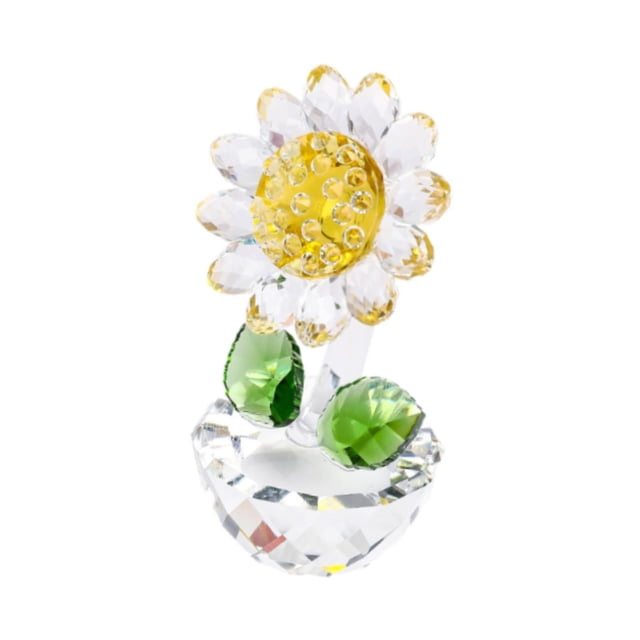 Figura de girasol, pequeño adorno de girasol, regalo de recuerdo para el hogar, ramo claro