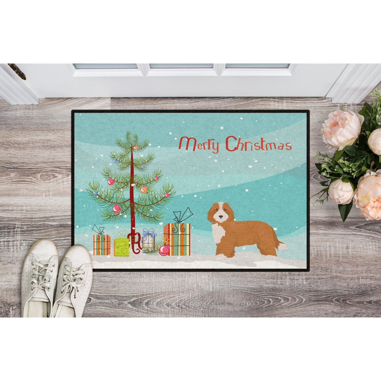 Doxiepoo #2 Christmas Tree Door Mat