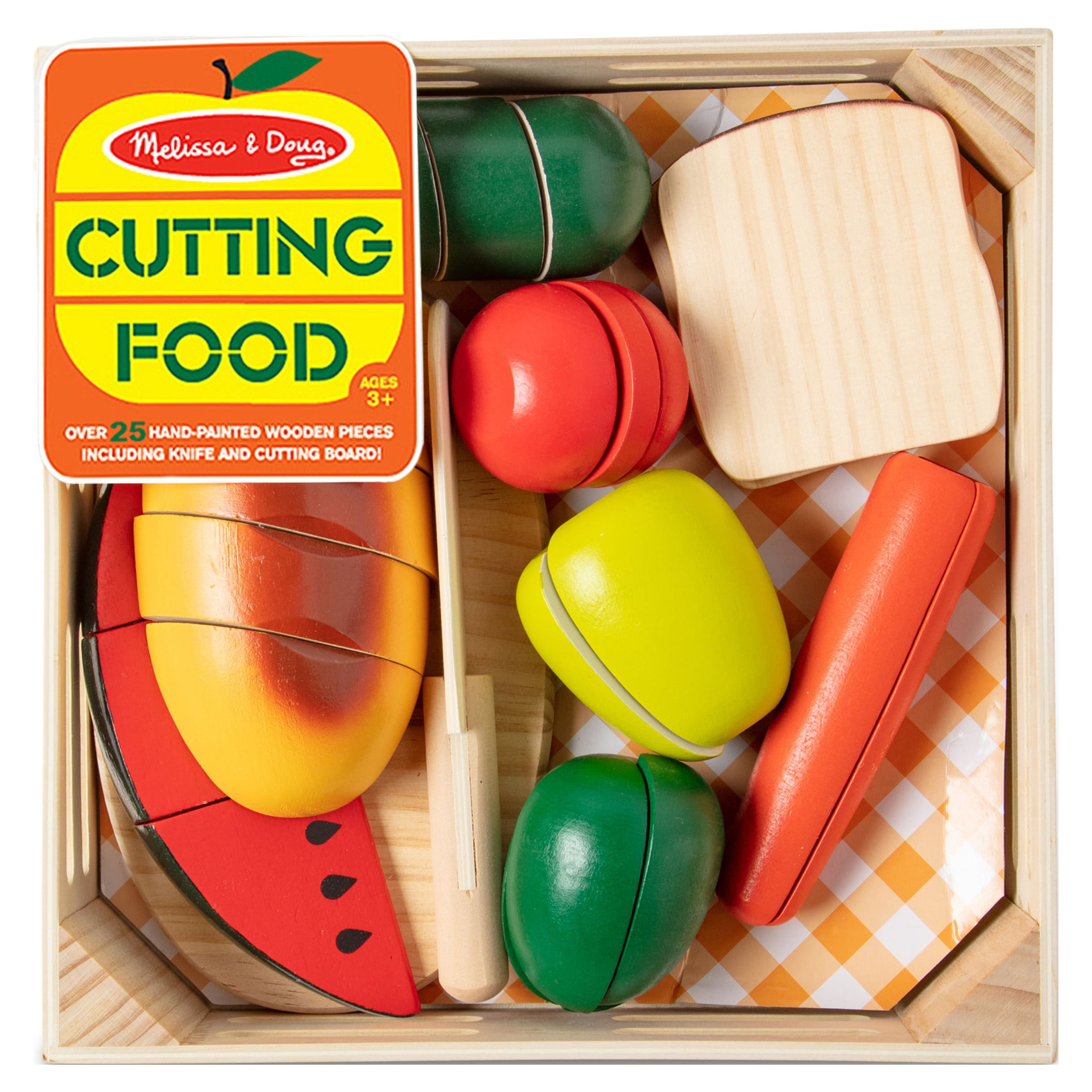 Melissa & Doug Cutting Fruit Set - Wooden Play Food Kitchen Accessory