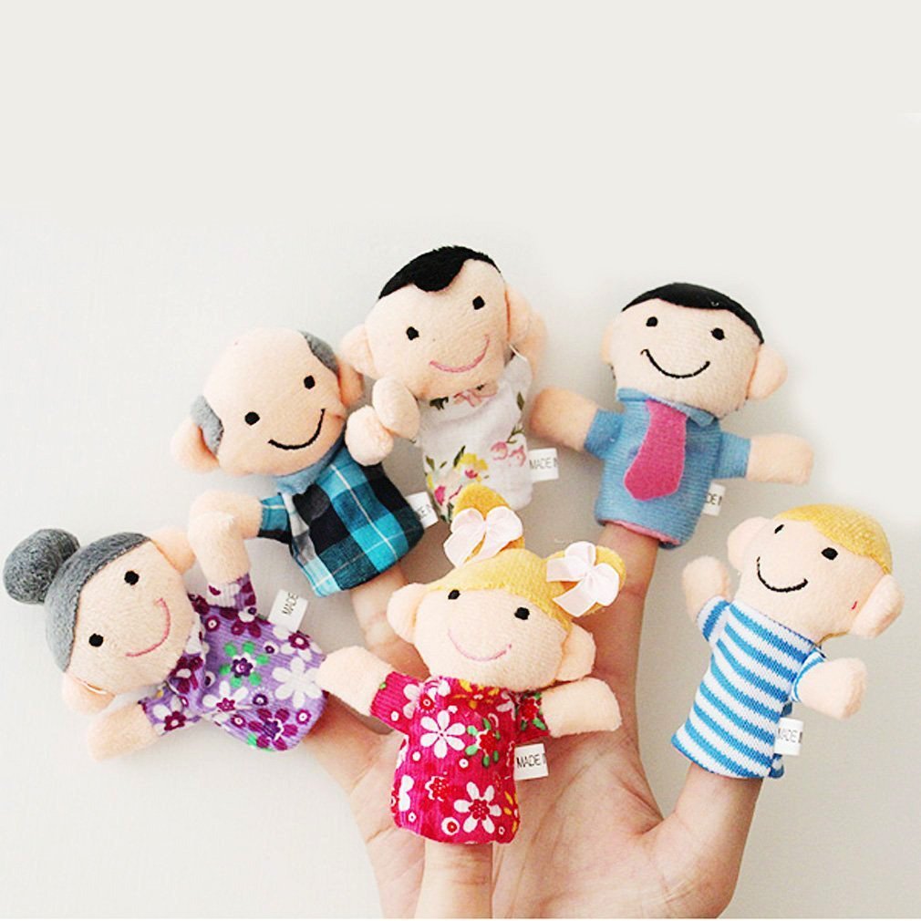 Family Puppet Set Finger Puppets For Toddlers Happy Family Finger Puppets Set - 6 Pack Of ...