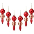 thumbnail image 1 of LINLIN Party Decoration Pendant, Christmas Balls Ornament Baubles 12 Pieces Long Christmas Tree Pendants Decorative, Gourd Shape Shatterproof Xmas Balls for Xmas Hanging Decorations, 1 of 9