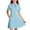Light Blue, variant on QSAWXQZ Girls' Short Sleeve Dress with Pockets Lapel Collar Quarter Button A Line Mini Dress for Casual 7-8 Years