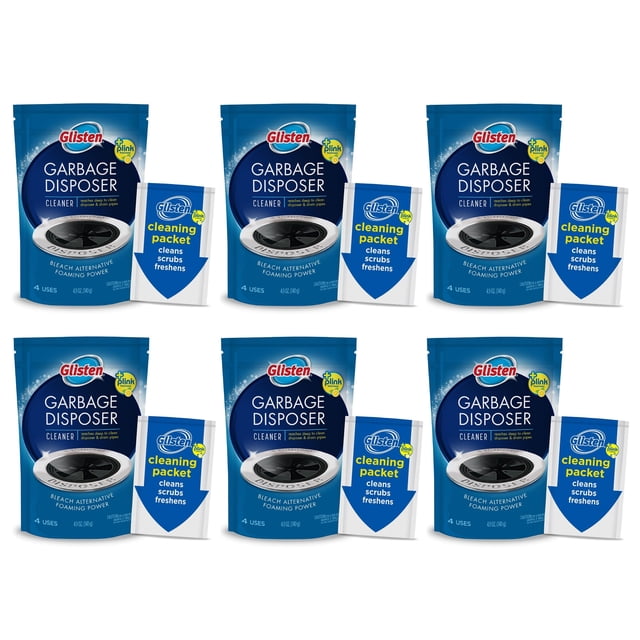 Limpiador triturador de basura Glisten, eliminador de olores, 145 ml x 6