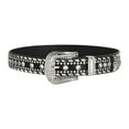 thumbnail image 1 of Cinturón con diamantes de imitación para mujer, hebilla de Pin, correa de roca, banda para la cintura, cinturón de cuero PU a la moda, cinturones para negro, 1 of 8