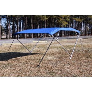 New Royal Blue Vortex Pontoon / Deck Boat 4 Bow Bimini Top 8' Long, 85-90" Wide, 54" High, Complete Kit, Frame, Canopy, and Hardware (FAST SHIPPING - 1 TO 4 BUSINESS DAY DELIVERY)
