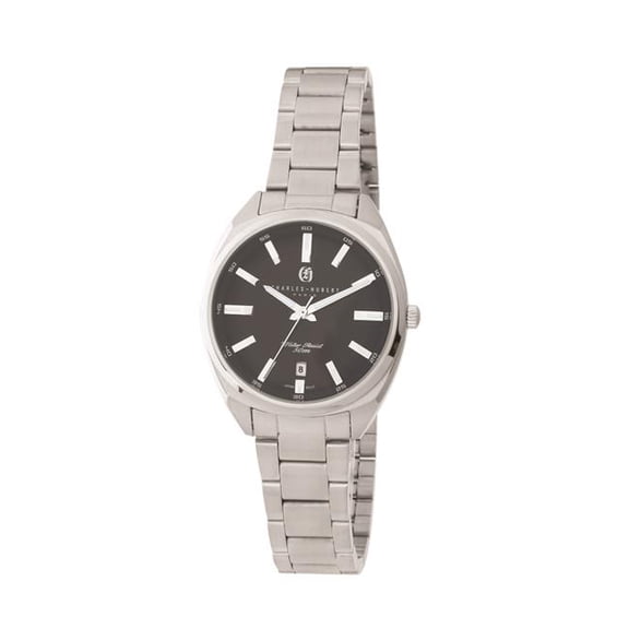 Charles-Hubert Paris 7023-B 34 mm Womens Stainless Steel Quartz 5 ATM Watch, Black