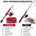 thumbnail image 6 of DaddyGoFish Spinning Fishing Rod and Reel Combo Set with Tackle Box | Fishing Pole | Carbon Fiber Telescopic Fishing Rod Kit | Spinning Reel for Travel Saltwater Freshwater Fishing Gear Kit, 6 of 8