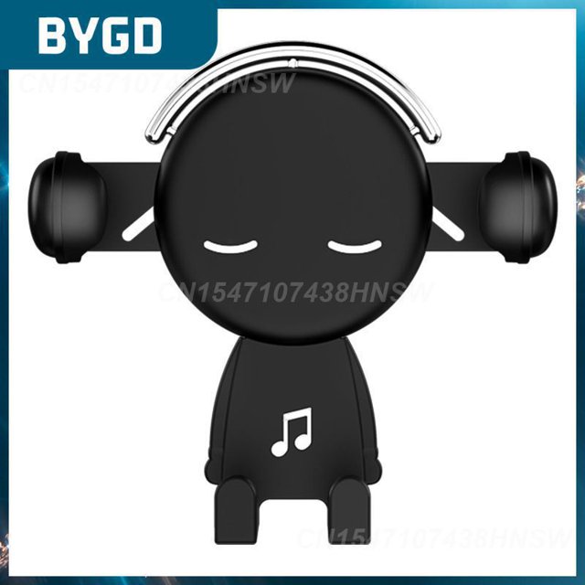 Portable Car Navigation Mobile Phone Rack Thickened Silicone Cushion Universal Air Outlet Gravity Mobile Phone Bracket Durable01Russian Federation He Qiyong unisex