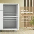 thumbnail image 5 of Giantex Rolling File Cabinet, Lateral Filing Cabinet w/Open Storage Shelves, Under Desk Storage Organizer, Mobile Printer Stand, White, 5 of 8