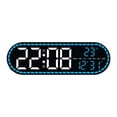 thumbnail image 2 of Reloj despertador digital con fecha, hora y semana, de mesa, números grandes, rectangular, LED Luz azul, 2 of 8