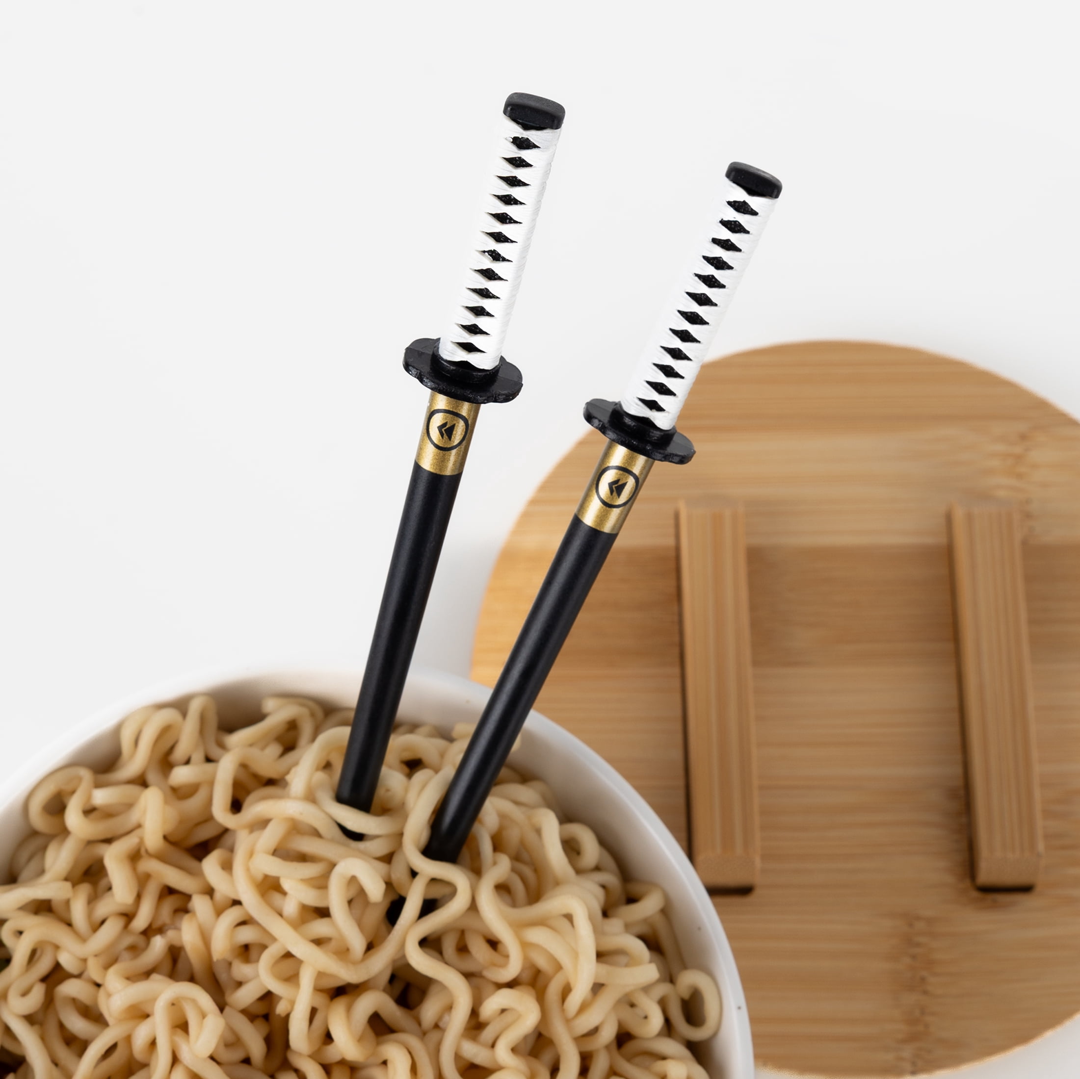 Sony Ghost of Tsushima, White Ceramic Noodle Bowl, Three Piece Set