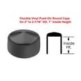thumbnail image 2 of SBDs (Pack of 10): 2" Round Black Vinyl Flexible End Caps || Pipe Post Finishing Caps for Round Tubing and Rods || Stretchable for 2" to 2-1/16" Outside Diameter - 1" Inside Height, 2 of 6