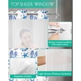 thumbnail image 4 of No Hook Shower Curtain with Snap-in Liner, Blue Starfish Waterproof Fabric Bathroom Curtains, Swimming Ring Slippers Conch Pearl Bath Curtains & Mesh Top Window 66"x72", 4 of 6