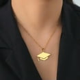 thumbnail image 3 of University Graduation Bachelor Cap Necklaces Women Men Stainless Steel Jewelry, 3 of 7