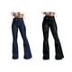 thumbnail image 2 of Minnieouse Pantalones vaqueros de pierna ancha para mujer, pantalones acampanados de cintura alta, pantalones vaqueros informales de realce de Prendas para la parte inferior del cuerpo Azul L, 2 of 6