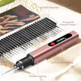thumbnail image 3 of Wiher Engraving Pen with 30 Bits, Mini Electric DIY Engraver Cordless Rotary Tools Portable Engraving Pen for Metal, Wood, Glass and Plastic, Jewelry (Pink), 3 of 6