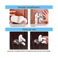 thumbnail image 4 of Window Securing Kids, 5 Pack Door Handle Lock Balcony Door Securing for Baby Kids Safety Door Lever Lock with 3M Adhesive Rotatable Safety Lock Door H, 4 of 5