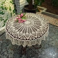 thumbnail image 4 of Nappe en Coton Nappe en Dentelle Couverture de table Ronde en Dentelle, 4 of 6