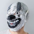 thumbnail image 3 of Máscara de casa embrujada Scary Terror Creepy Cosplay Party White Ghost Mask Máscara completa Cosplay Party, 3 of 7