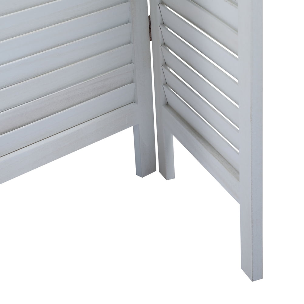 Kadyn 8 Panel Solid Wood Room Divider for Living Room, Foldable Privacy Screen with Non-slip Feet, Home Office Freestanding Privacy Screen, Bedroom Wall Divider, Old White