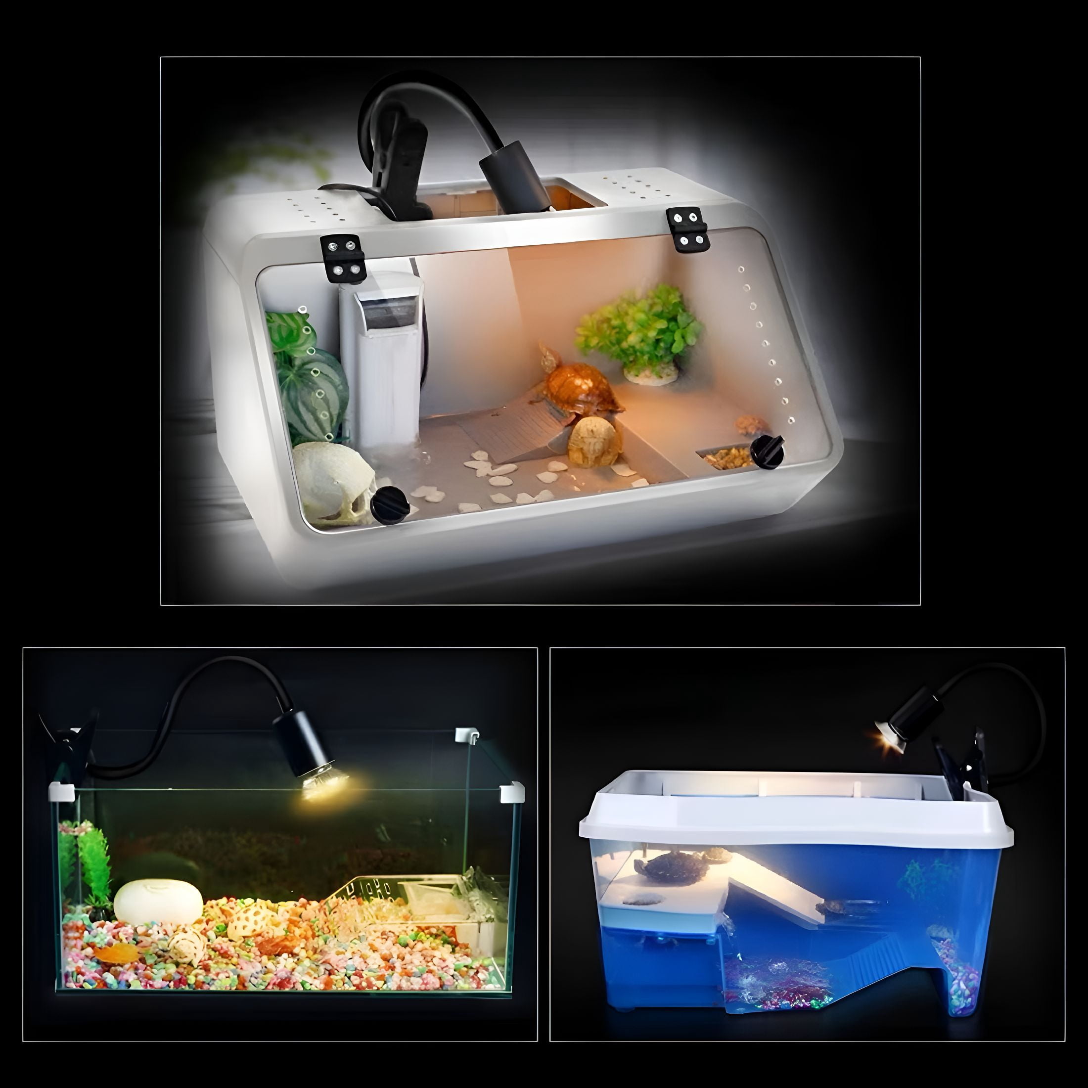 HIBIBUD Reptile Lamp Pet Amphibians Lizards Heat Bulb Turtle Basking UV Light, UVB Light for Turtles, UV Light Bulb (50W)