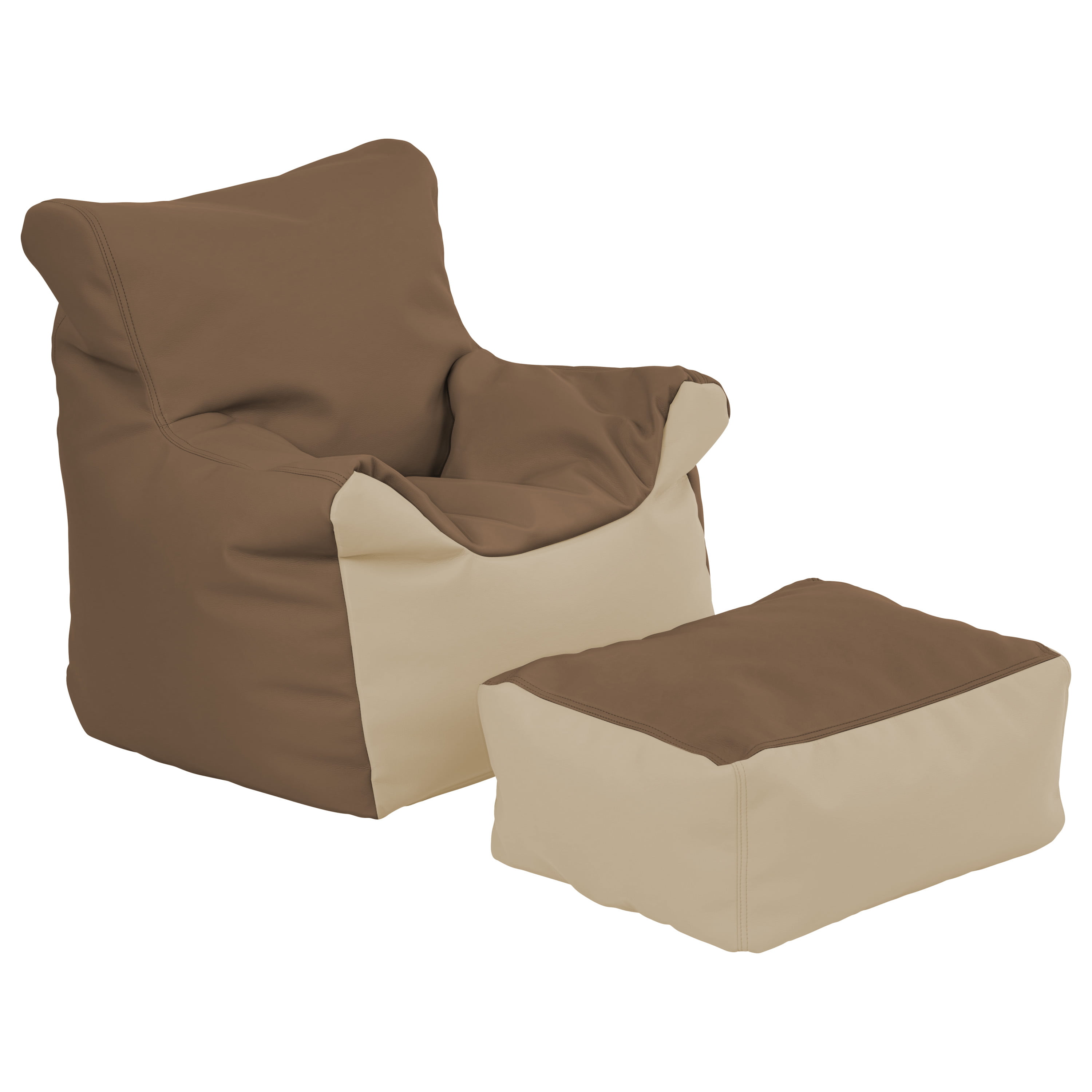 Chocolate and Sand ECR4Kids SoftZone Toddler Bean Bag Soft Seat 