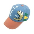 thumbnail image 3 of Girls Sun Hat Cartoon Dinosaur Letter Print Baseball Cap for Kids Boys and Girls Korean Style Adjustable Sun Hat Upf50+ Baby Sun Hat Blue 2 Years-8 Years, 3 of 3