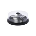 thumbnail image 1 of 14" Flush Mount, 3-s, Shown In Matte Black Finish With Clear Bubble Glass, 1 of 1