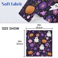 thumbnail image 5 of 4 Pack 20'' x20" Satin Table Napkins Dinner Napkins for wedding Party Decoration events Purple Flowers and Pumpkins, 5 of 6