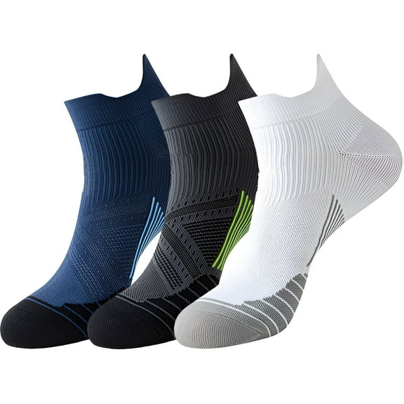 TELOLY 3Pairs Mens Ankle Socks9-13Mens Ankle Socks Size 9-11 Men's Socks ,Colormixing1