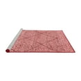 thumbnail image 2 of Ahgly Company Machine Washable Indoor Round Abstract Red Modern Area Rugs, 6' Round, 2 of 4