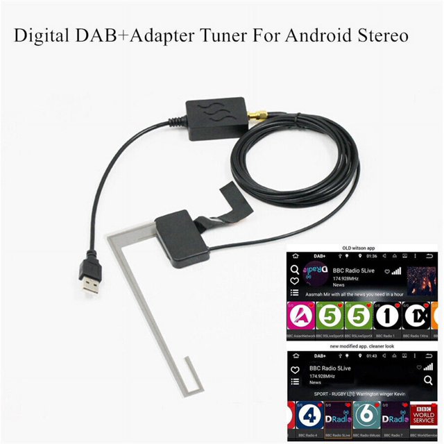 DAB+adaptateur Numérique pour Voiture Tuner pour Audi o Radio Box Récepteur USB Antenne pour Android