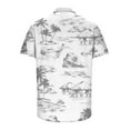 thumbnail image 4 of Tdoqot Mens Shirts Short Sleeve Button Down- Printed Turndown Collar Loose Fit Casual Summer Hawaii Shirts White Size XL, 4 of 5