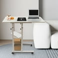 thumbnail image 2 of DENEST Adjustable C-Shaped Side Table with Wheels and Ample Storage Space, 2 of 20