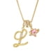 thumbnail image 1 of Collares colgantes con letras iniciales de 3 capas de oro un collar, 1 of 1