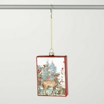 5.5"H Sullivans Deer Winter Scene Christmas Ornament, Multicolor