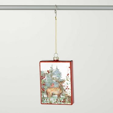 5.5"H Sullivans Deer Winter Scene Christmas Ornament, Multicolor