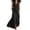 Black, variant on Women's Two Piece Skirt Set, Sleeveless V-Neck Tank Top and Split Maxi Skirt with Pockets, Casual Summer Flowy Outfit, Elegant Suit for Travel Daily Wear Black L