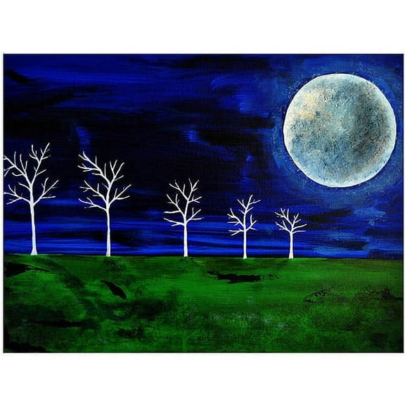 Trademark Art "Blue Moon" Canvas Wall Art by Nicole Dietz