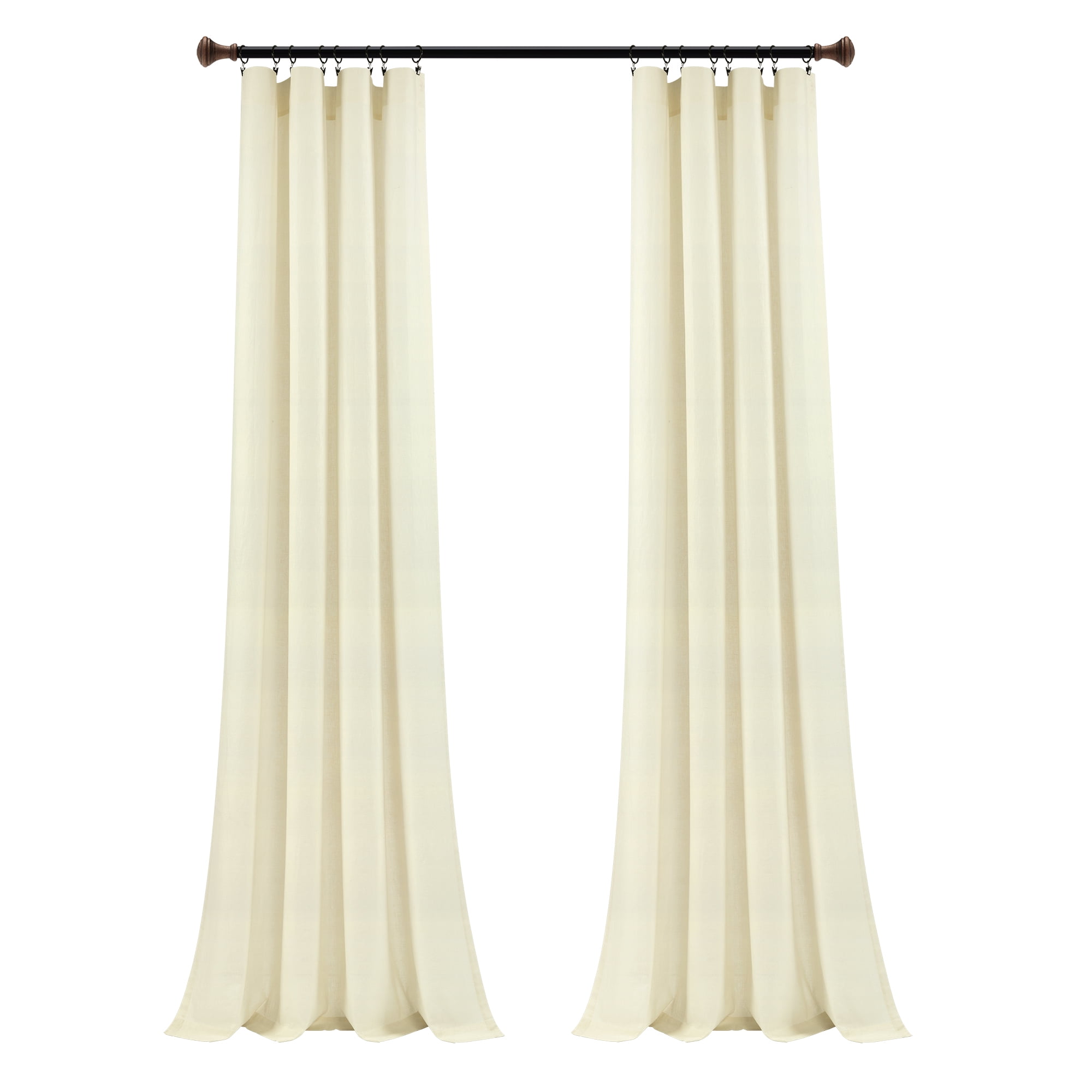 Lush Decor Belgian Flax Prewashed Linen Rich Cotton Blend Solid Pattern