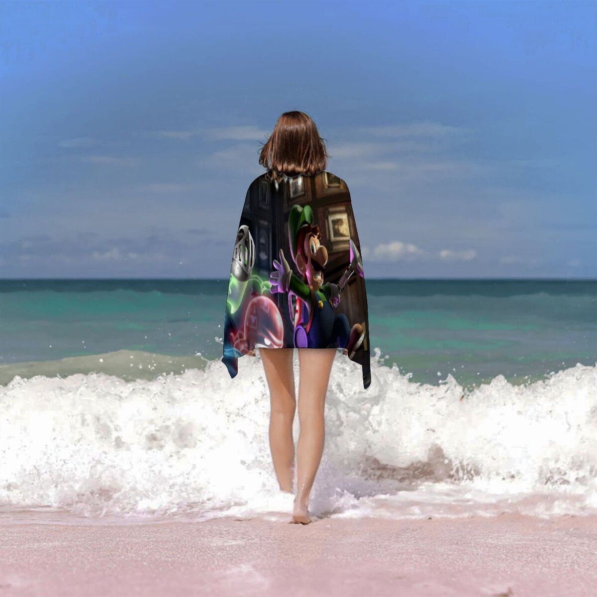 luigis mansion Gifts Beach Towel for Women Girl Birthday Inspired Fan Bath Outdoor Music Lover