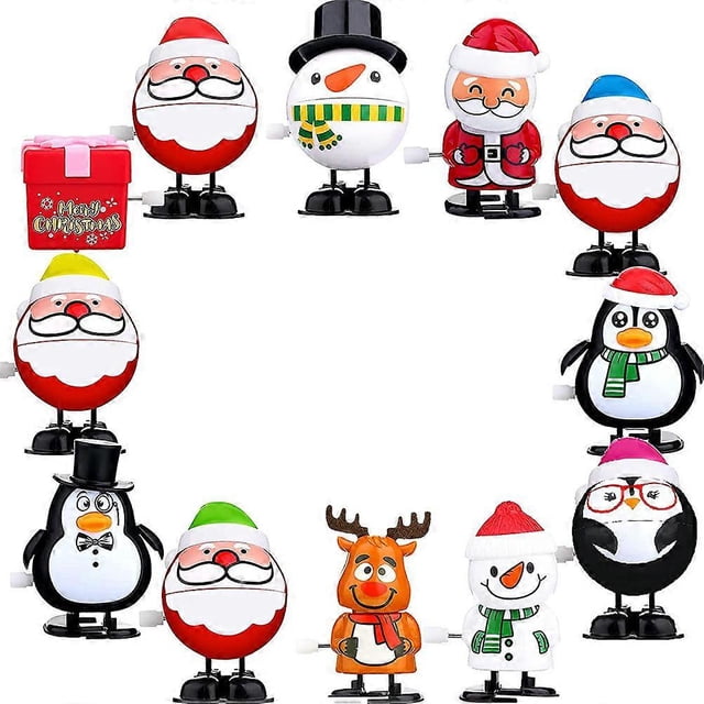 Here's a polished and engaging product description based on the title you provided:\n\n \n\n**12pcs Christmas Wind Up Mini Cartoon Santa Figures –