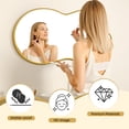 thumbnail image 6 of Antok 36"x20" Irregular Wall Mirror, Asymmetrical Metal Frame Bathroom Vanity Mirror, Gold, 6 of 7